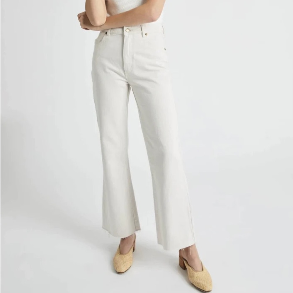 Rolla’s East Coast Jeans cream crop flare Size 25